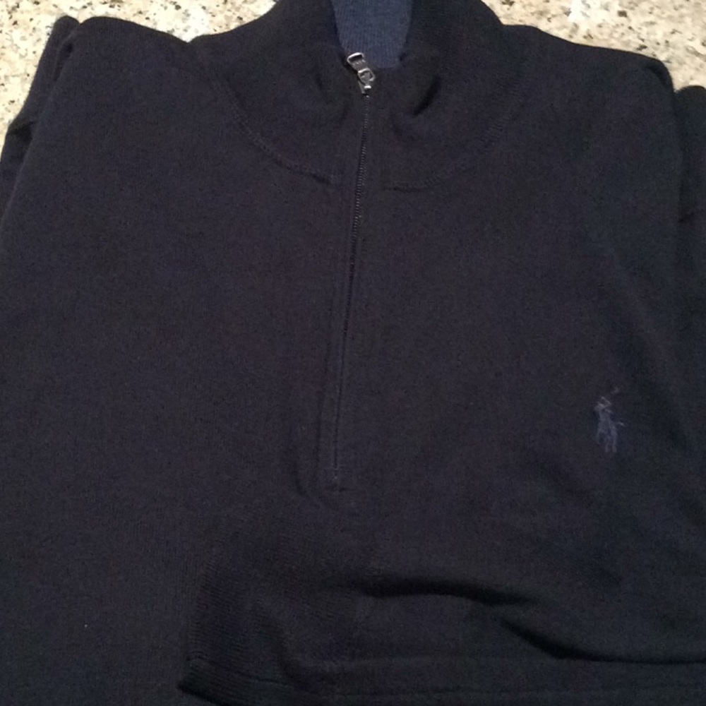 XLT Big and Tall Polo 1/4 Zip Sweater